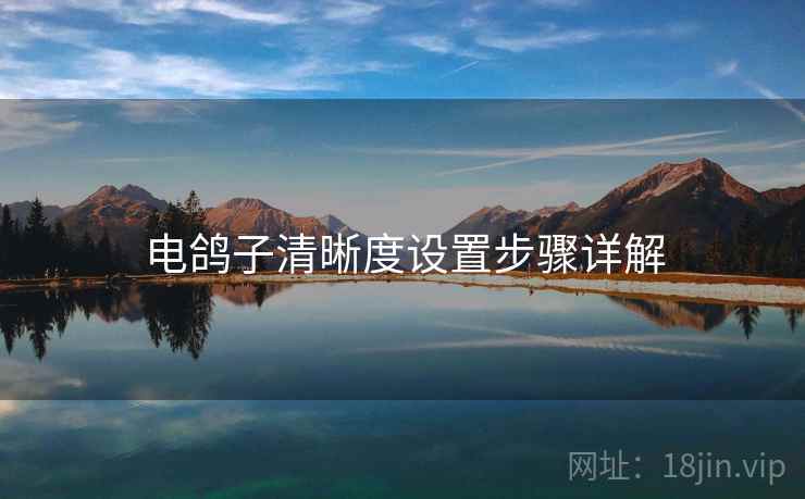 电鸽子清晰度设置步骤详解