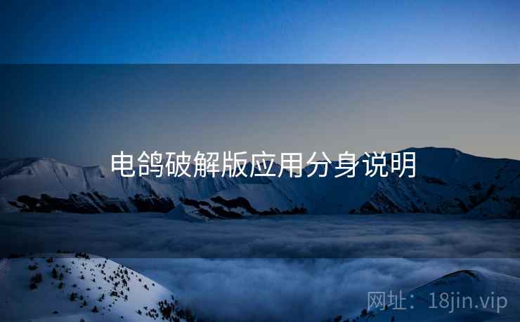 电鸽破解版应用分身说明
