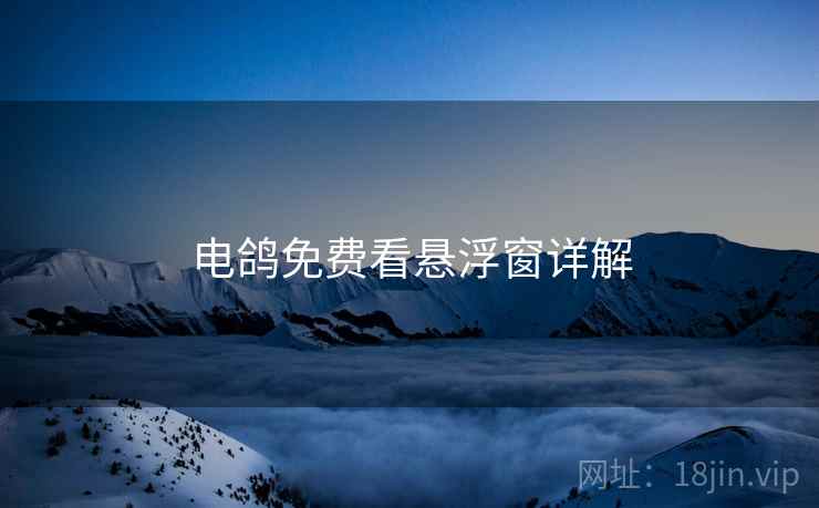 电鸽免费看悬浮窗详解