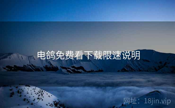 电鸽免费看下载限速说明