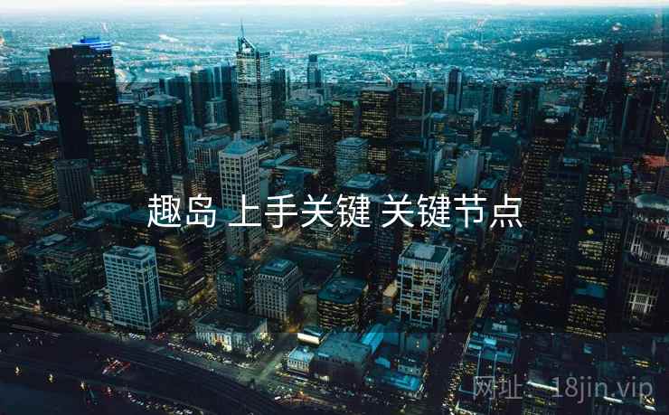 趣岛 上手关键 关键节点