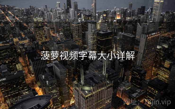 菠萝视频字幕大小详解
